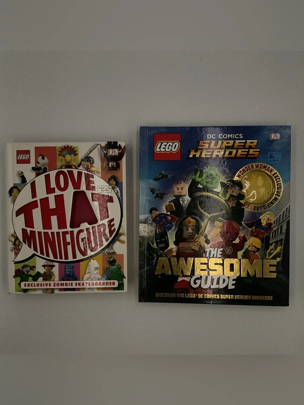 LEGO Book Lot x2 DC Comics Super Heroes Awesome Guide I Love that Minifigure